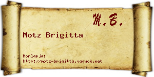 Motz Brigitta névjegykártya